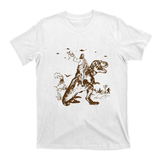 Jesus Riding Dinosaur T-Shirts