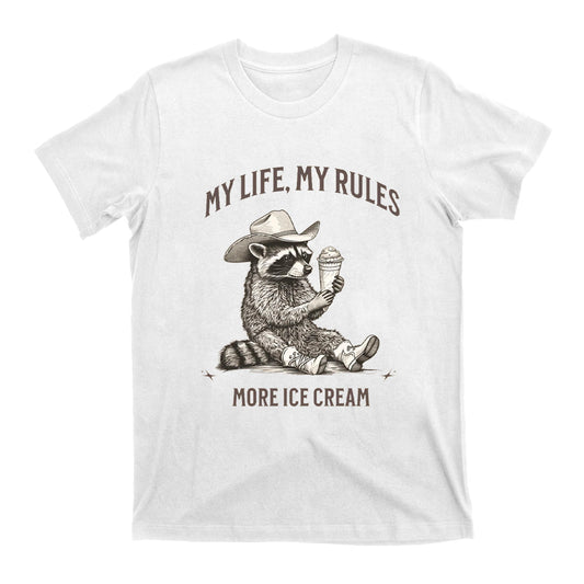 Vintage Raccoon Cowboy Ice Cream T-Shirts