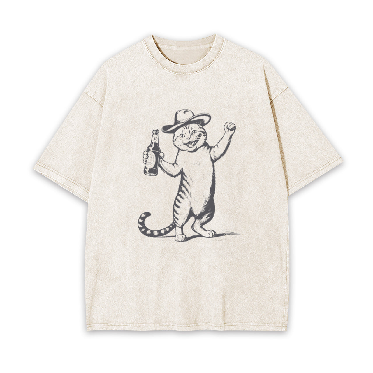 For Beer Cat Garment-dye Tees