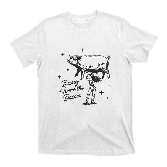 Retro Cowgirl Bring Home the Bacon T-Shirts