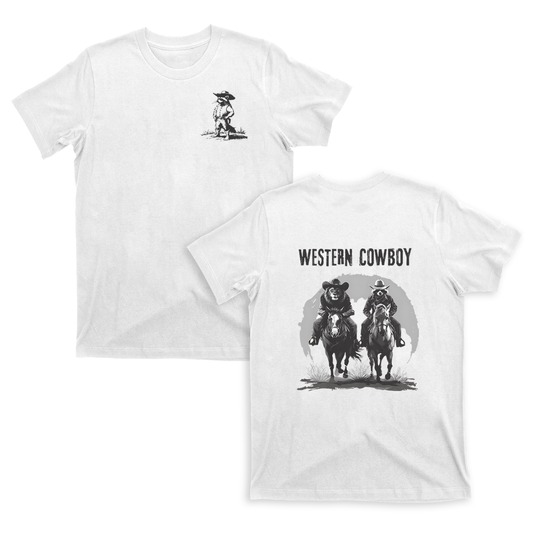 Accoon And Lion Cowboy T-Shirts