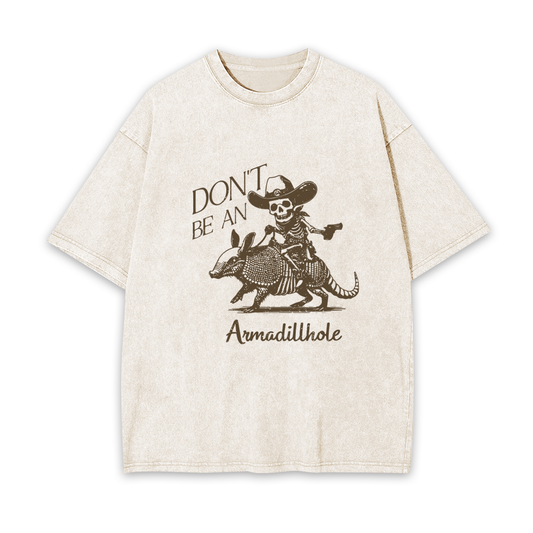 Cowboy Skeleton Armadillo Garment-dye Tees