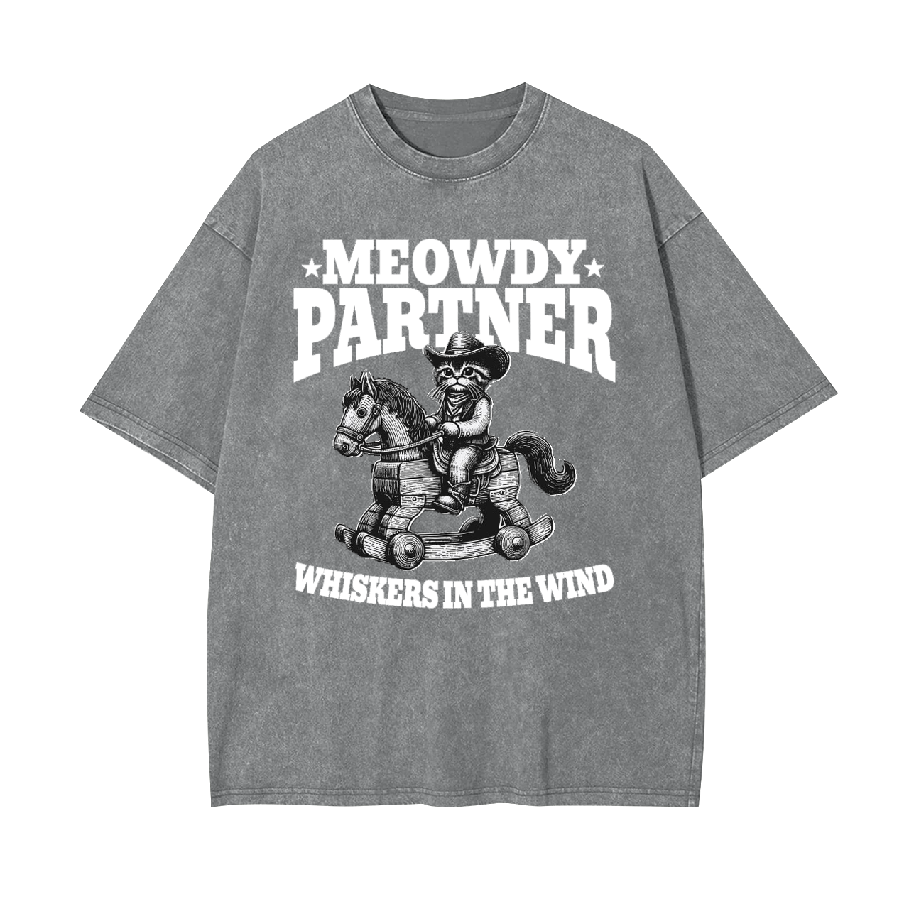 Meowdy Partner Cowboy Cat Garment-dye Tees