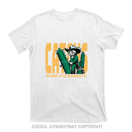 Cowboy Cat With Funny Cactus T-Shirts