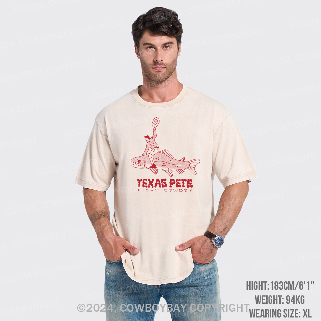 Texas Pete Cowboy  Garment-dye Tees