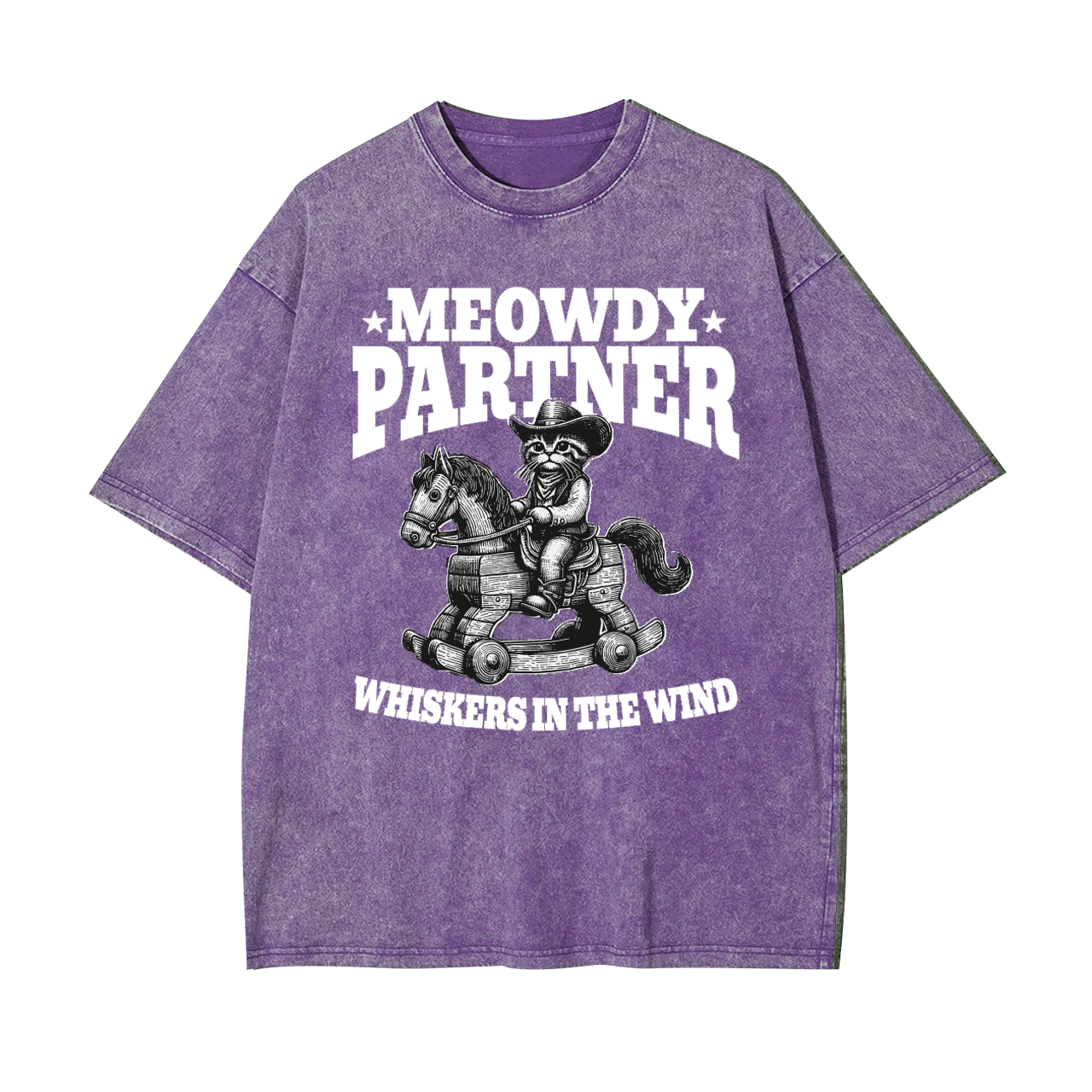 Meowdy Partner Cowboy Cat Garment-dye Tees