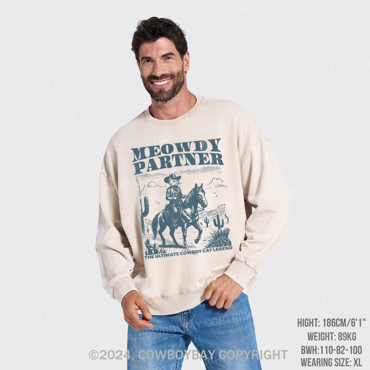 The Ultimate Cowboy Cat Legend ashed Sweatshirts