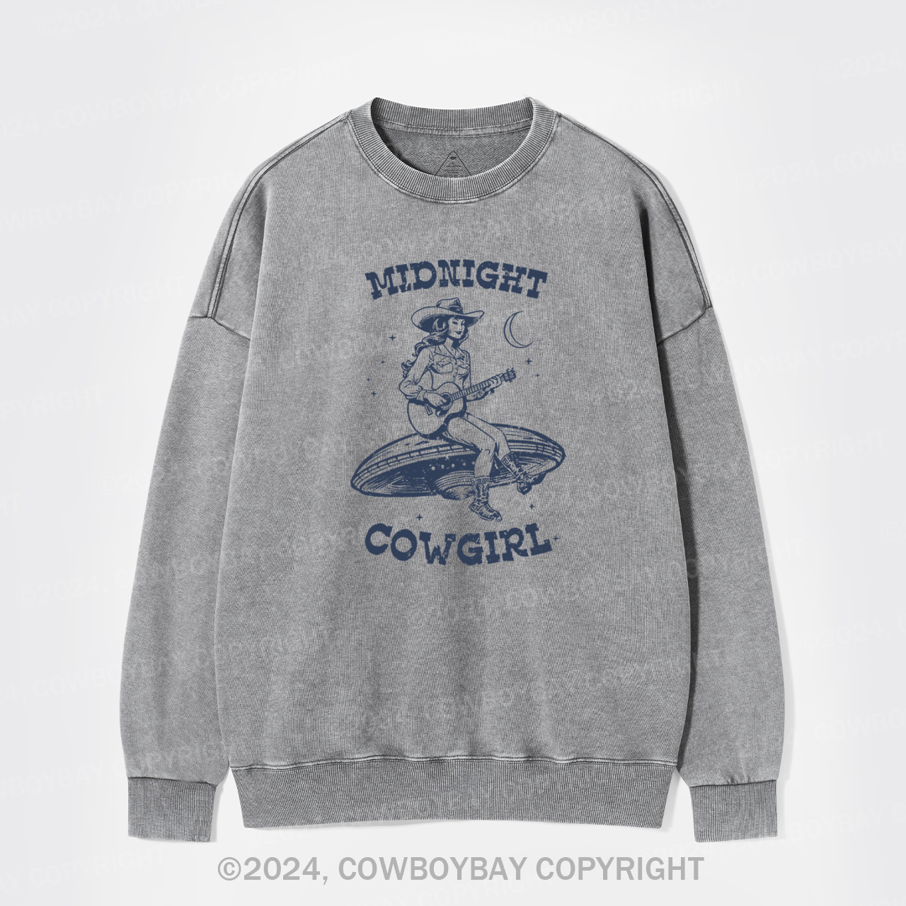 Midnight Cowgirl Washed Sweatshirts