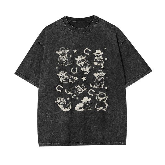 Cowboy Cats And Kittens Garment-dye Tees