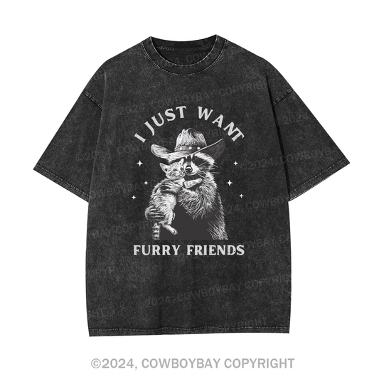 Funny Raccoon Friendship Garment-dye Tees