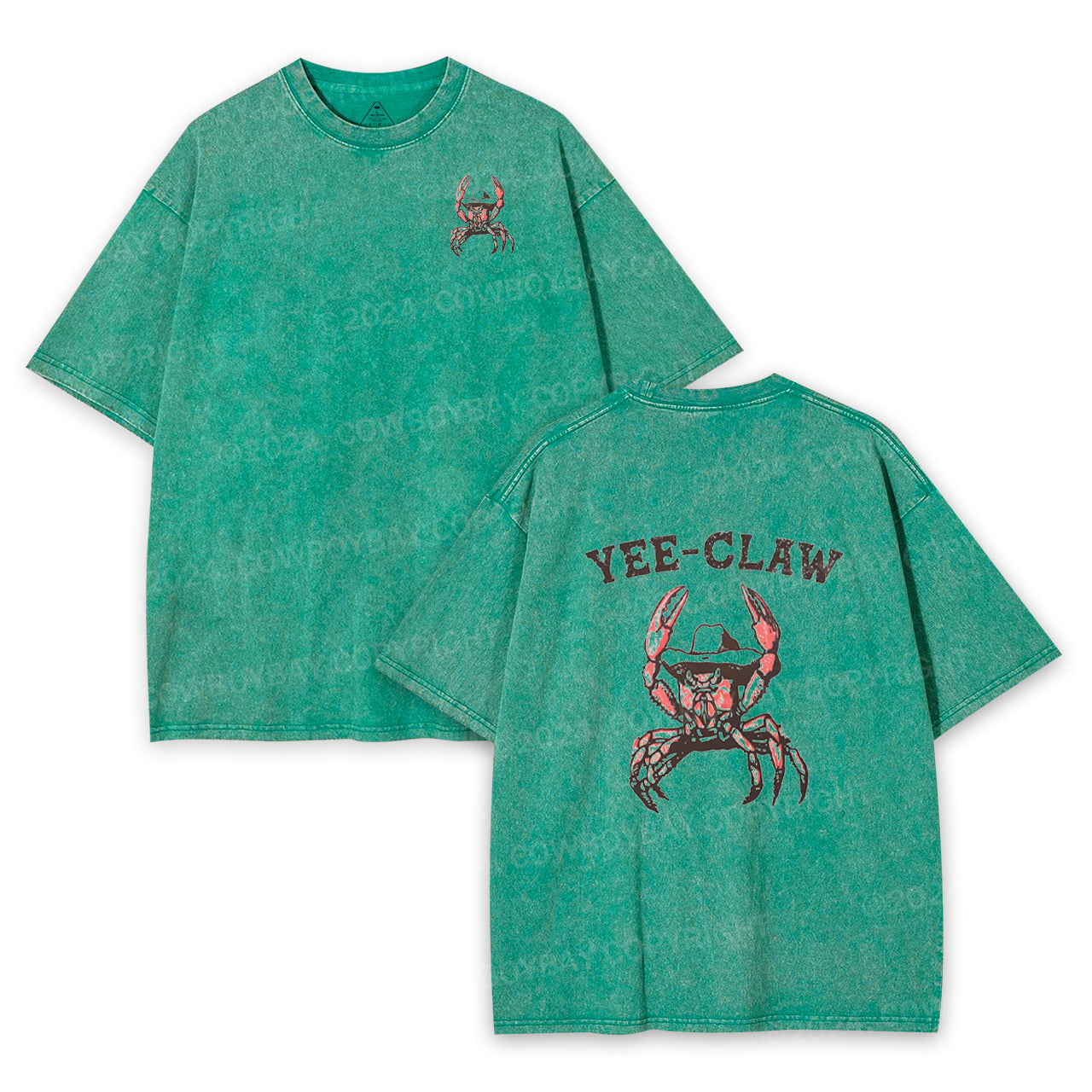 Yee Claw Yee Haw Crab Garment-dye Tees