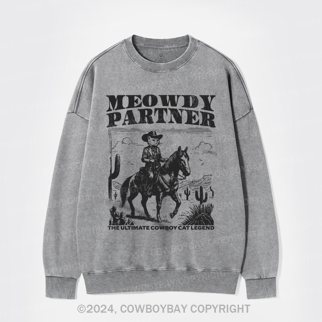 The Ultimate Cowboy Cat Legend ashed Sweatshirts