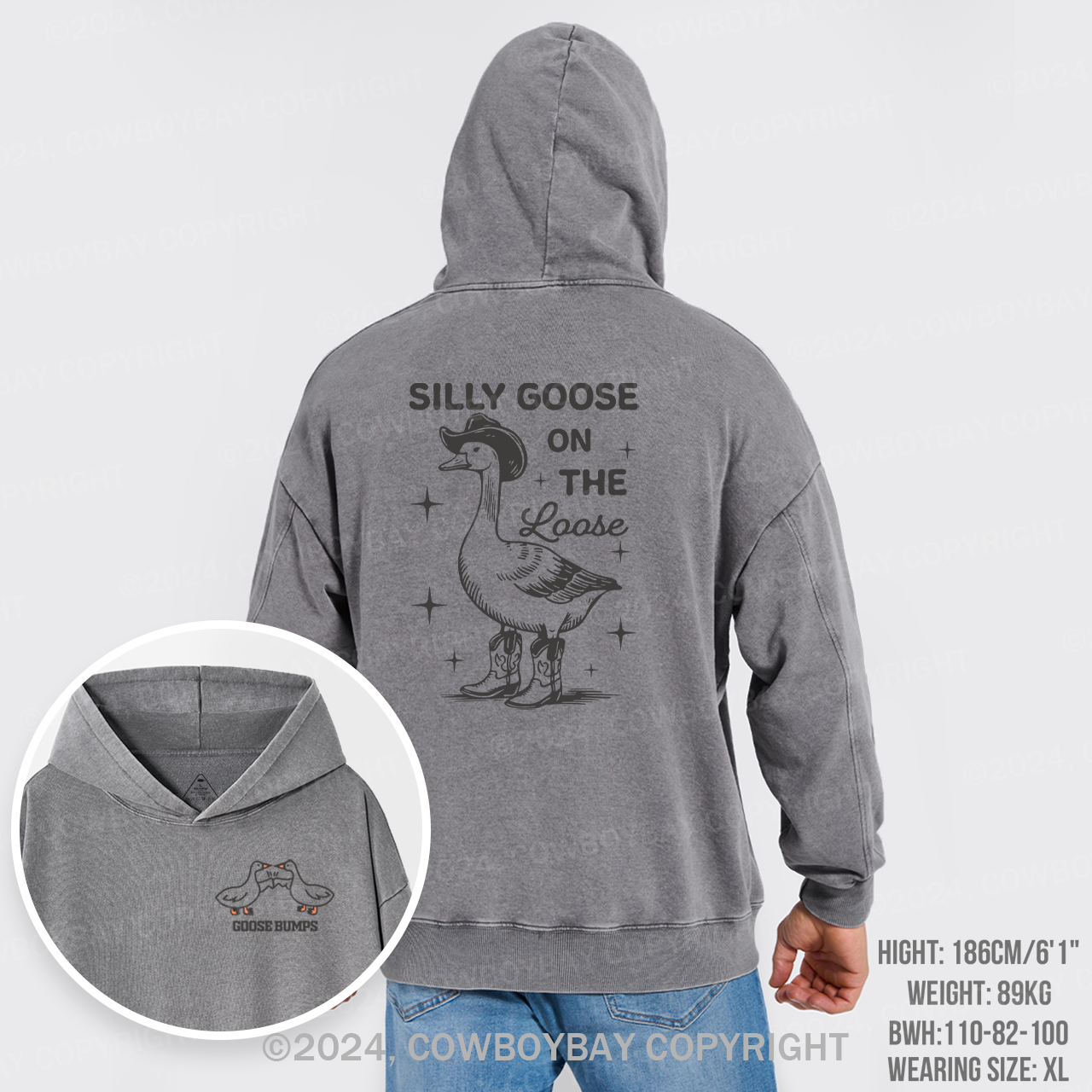 Goose Bump Garment-Dye Hoodies