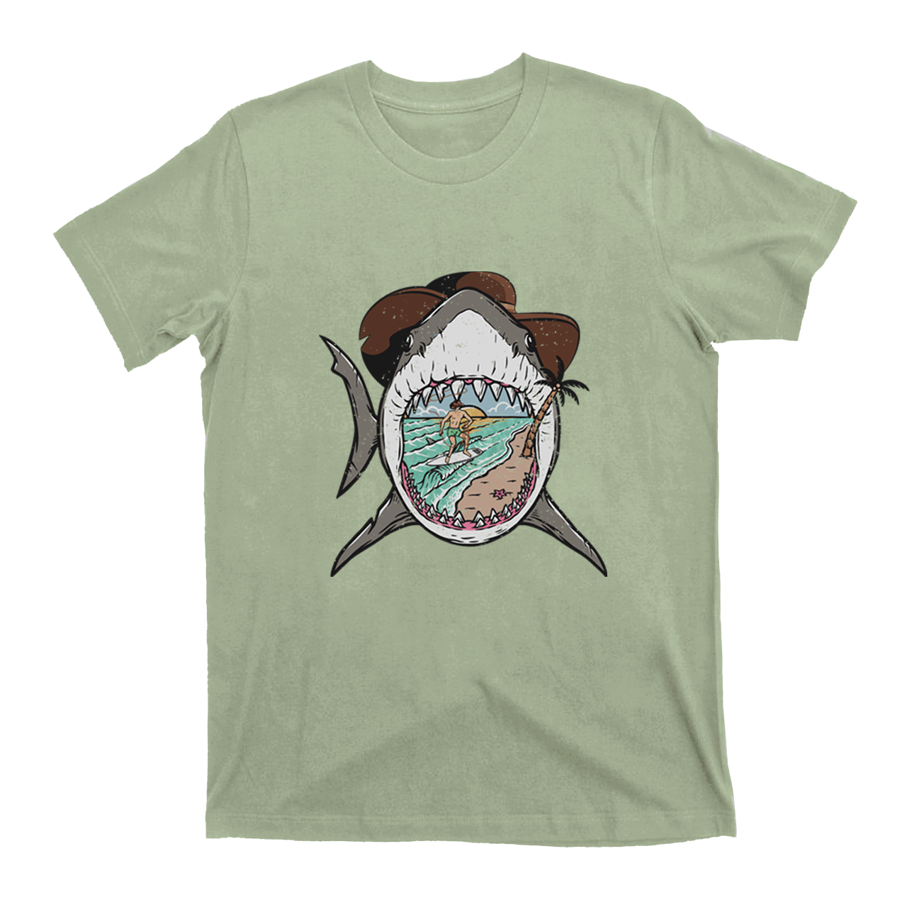 Surfing Shark Cowboy T-Shirts