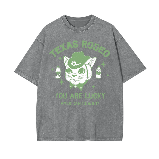 You Are Lucky American Cowboy Garment-dye Tees