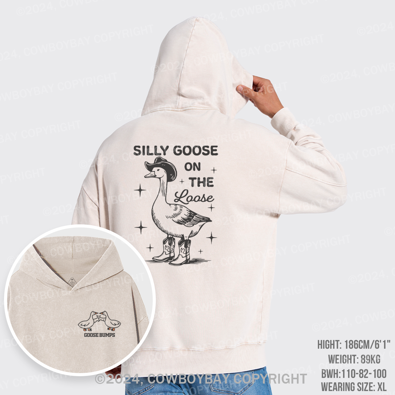 Goose Bump Garment-Dye Hoodies