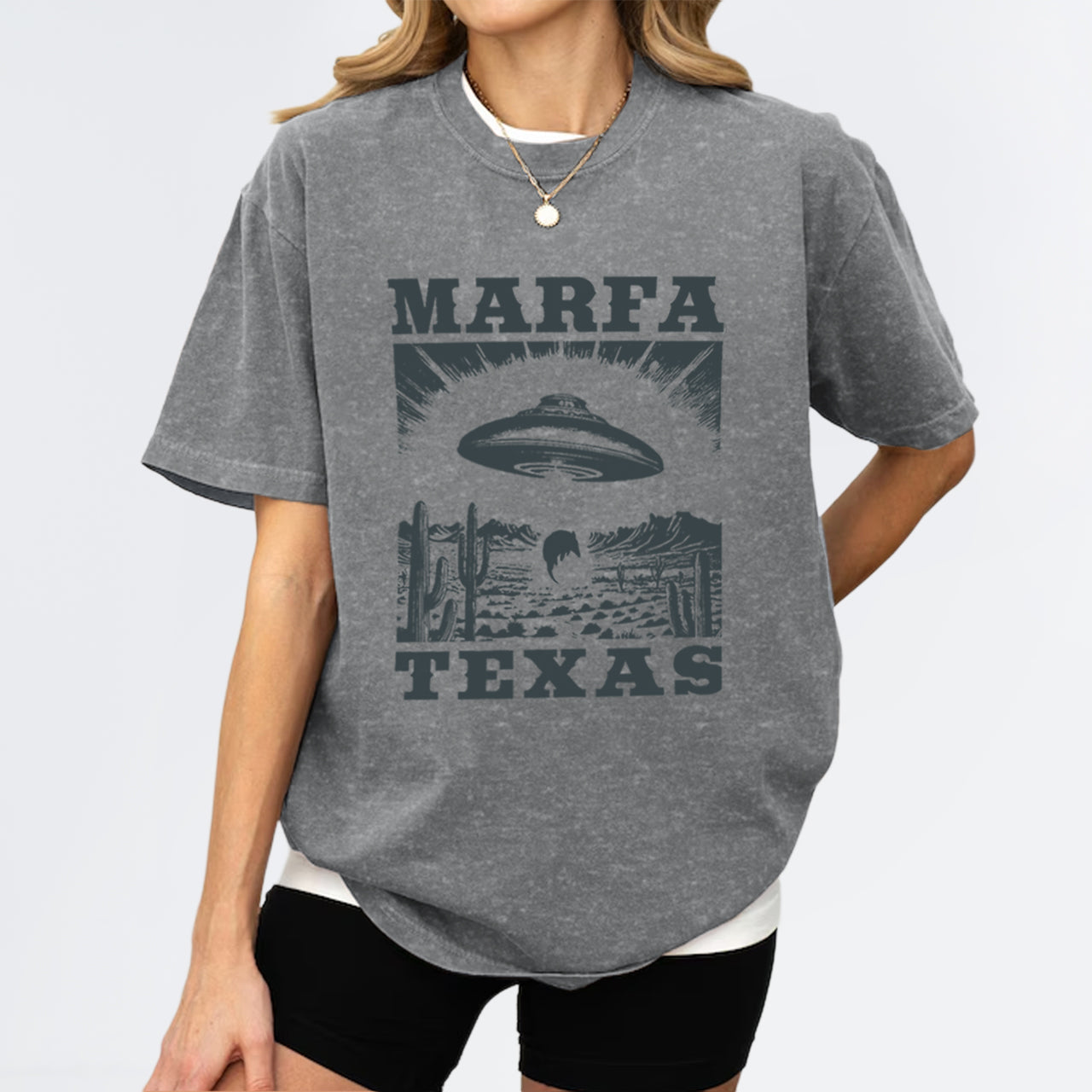 Marfa Texas Armadillo UFO Souvenir Garment-dye Tees