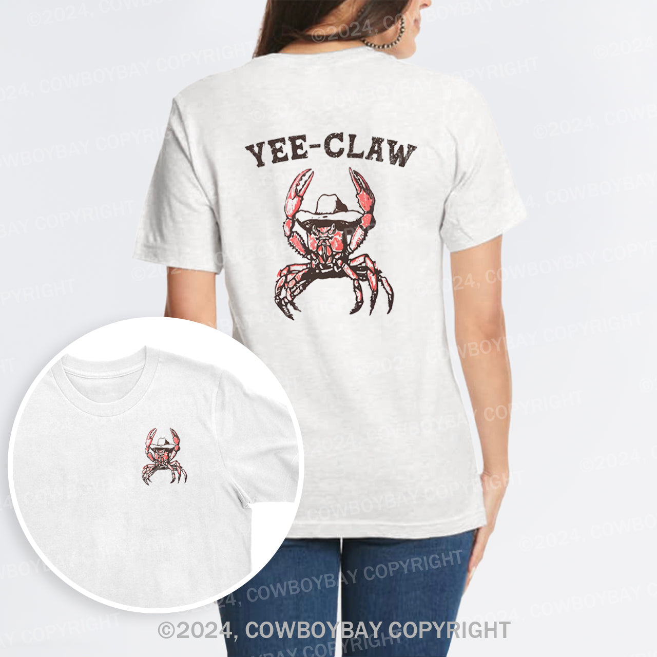 Yee Claw Yee Haw Crab T-Shirts