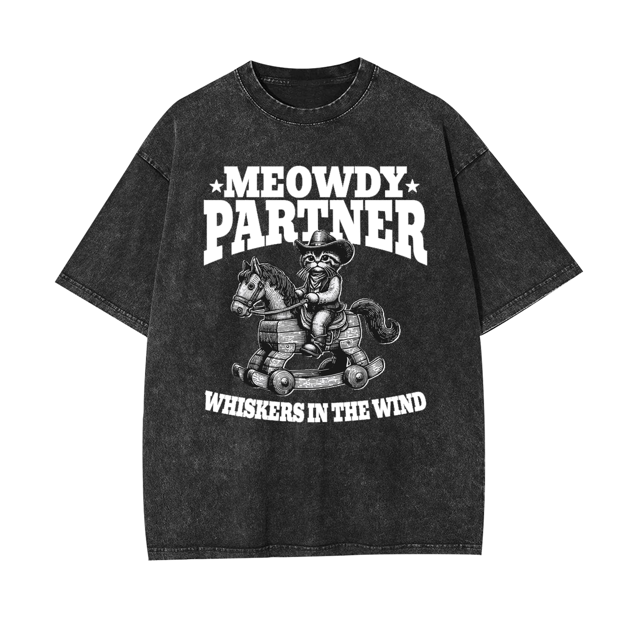 Meowdy Partner Cowboy Cat Garment-dye Tees