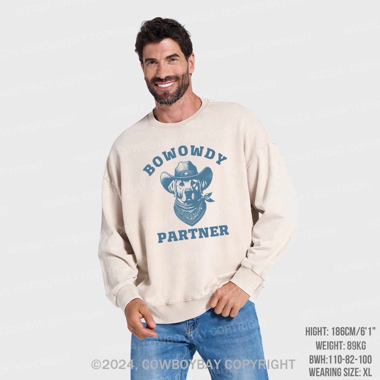 Bow-Wowdy Partner Washed Sweatshirts