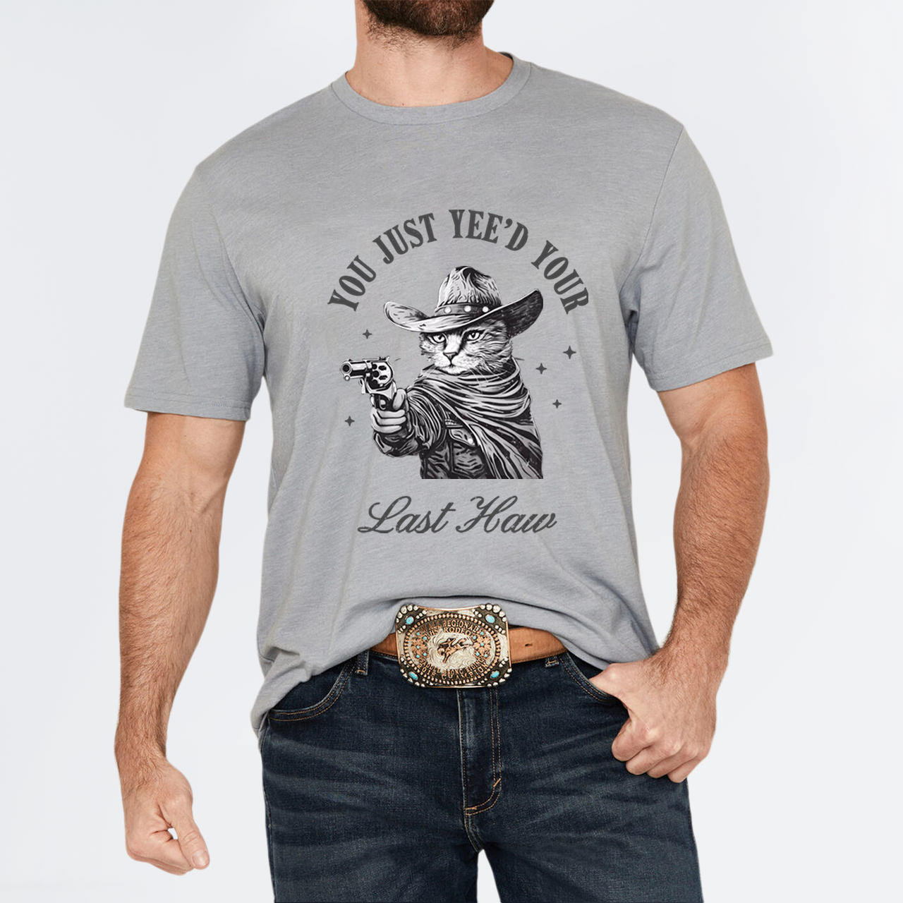 Western Cowboy Cats Love To Shoot T-Shirts