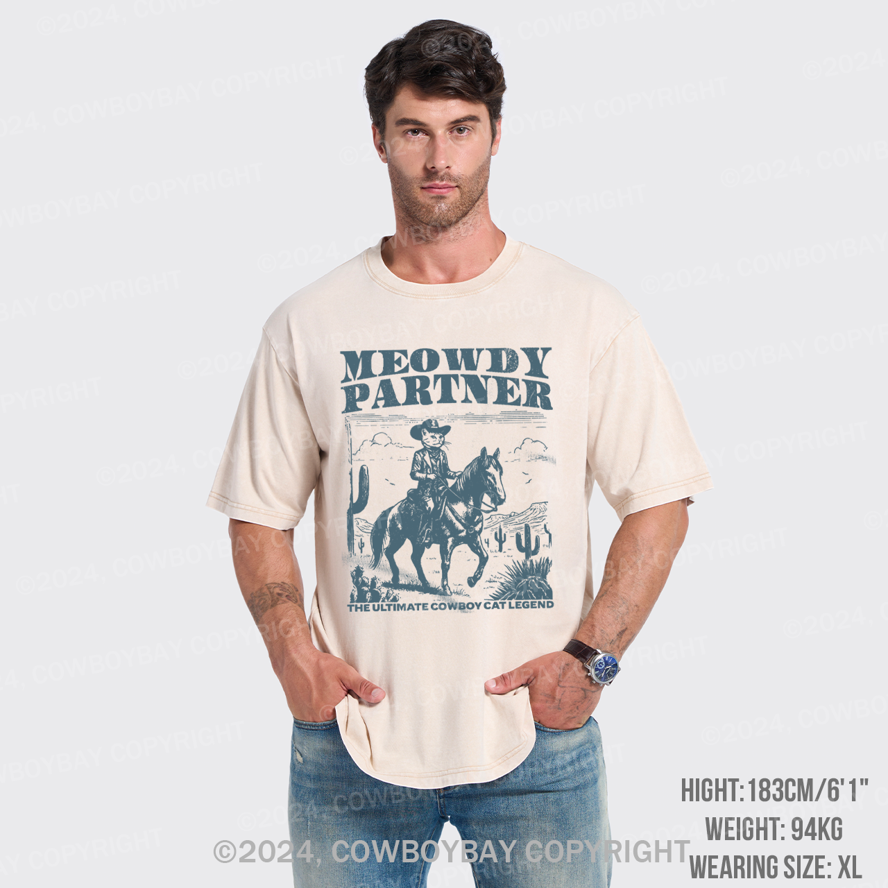 The Ultimate Cowboy Cat Legend Garment-dye Tees