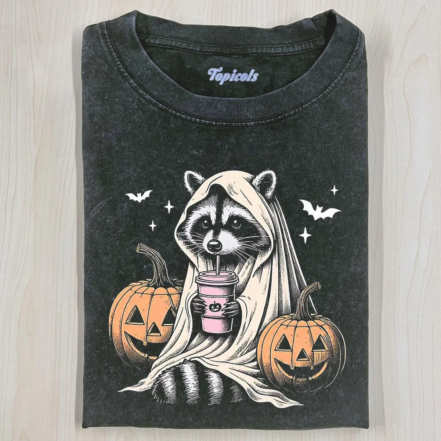 CUTE RACCOON GHOST T-SHIRT