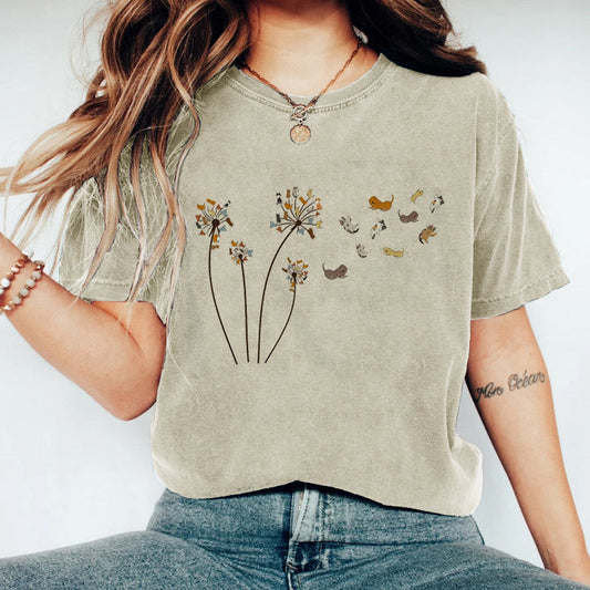 Cats Flower Fly Dandelion Shirt