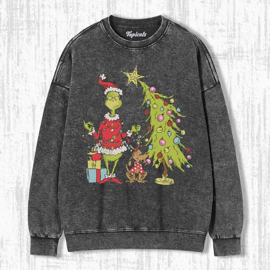 GRINCH CHRISTMAS TREE SWEATSHIRTS  