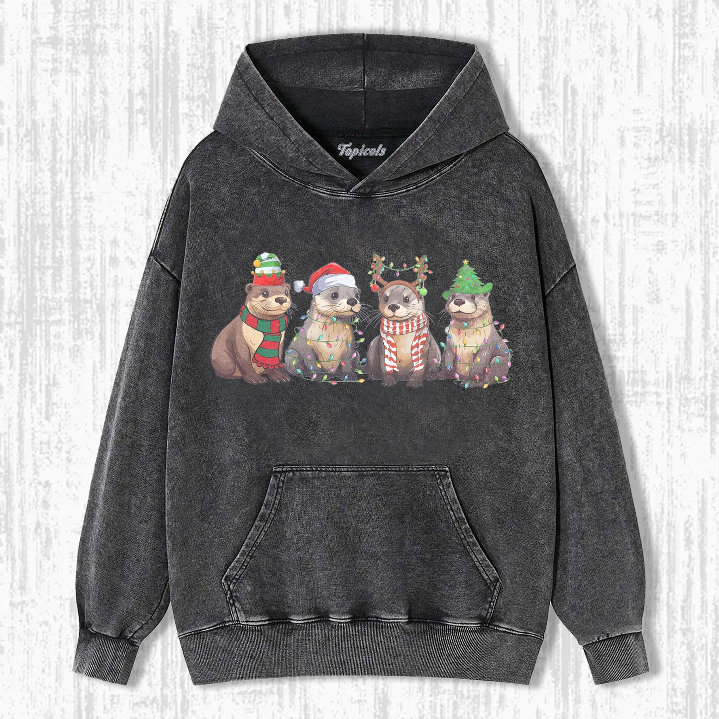 OTTERS CHRISTMAS LIGHTS HOODIE