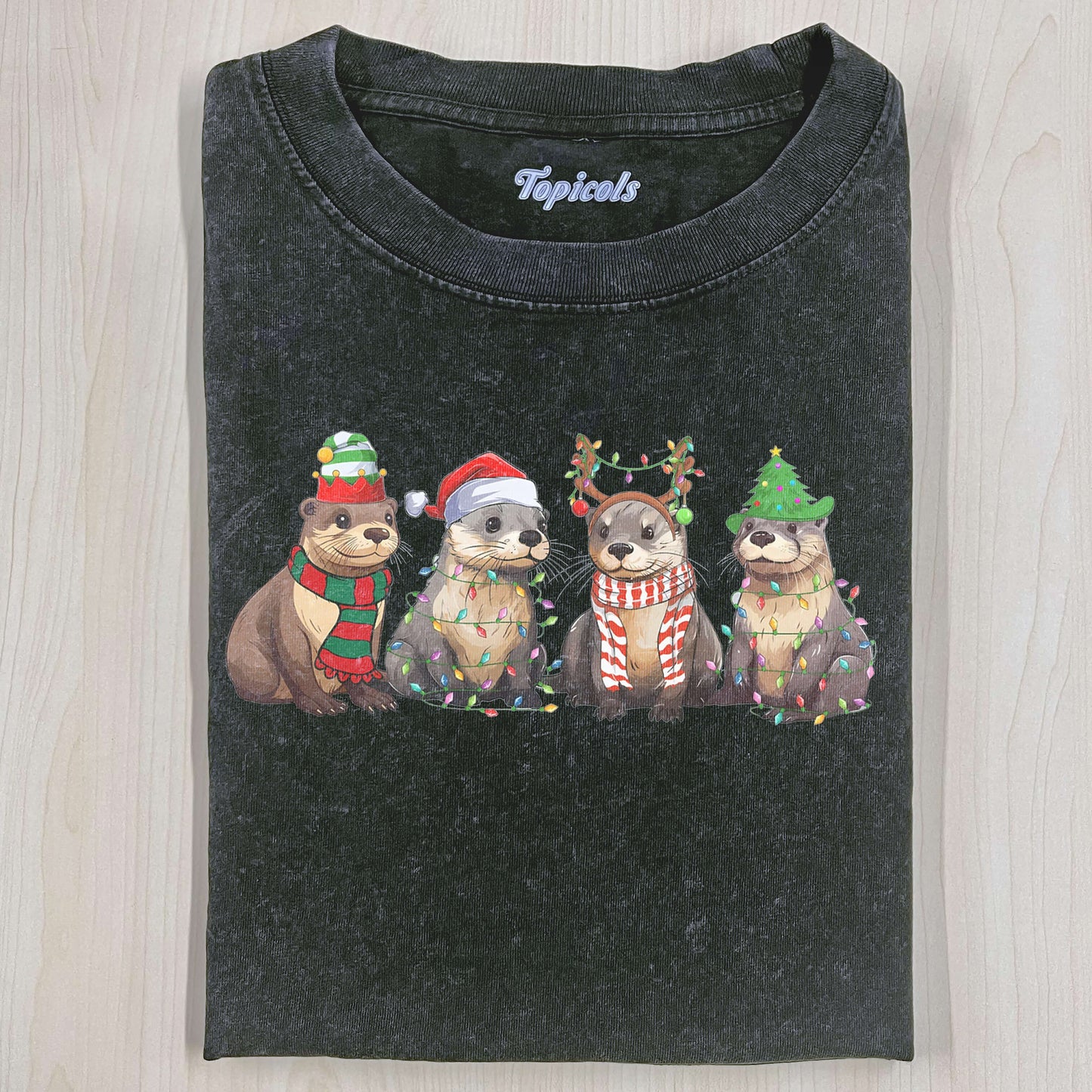 OTTERS CHRISTMAS LIGHTS  SHIRT