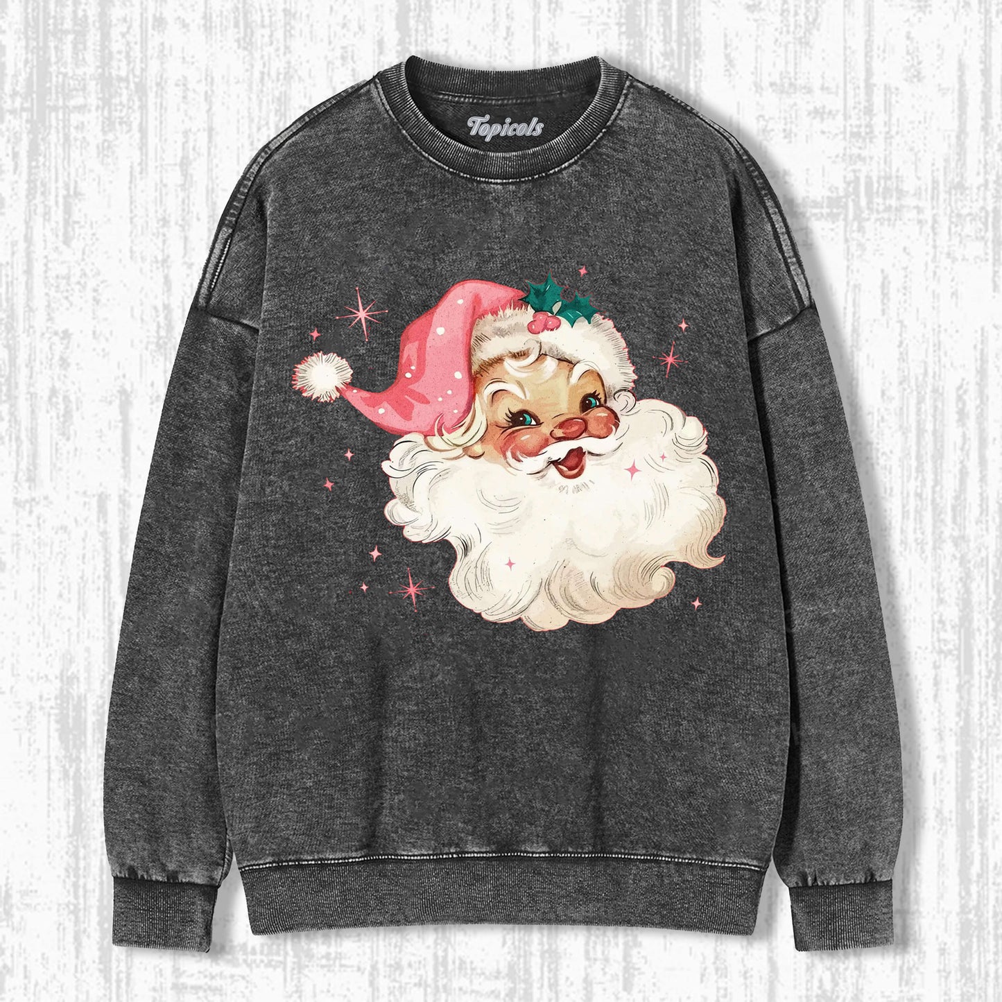 PINK SANTA RETRO CHRISTMAS T-SHIRTS 