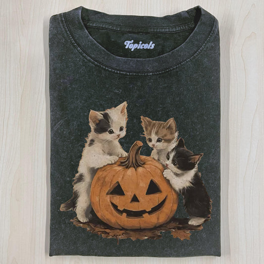 VINTAGE 90S PUMPKIN CAT HALLOWEEN SWEAT SHIRT