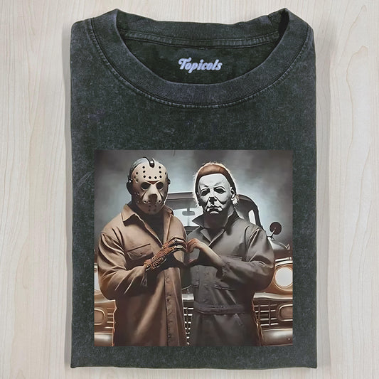 VINTAGE JASON AND MICHAEL HALLOWEEN T-SHIRT