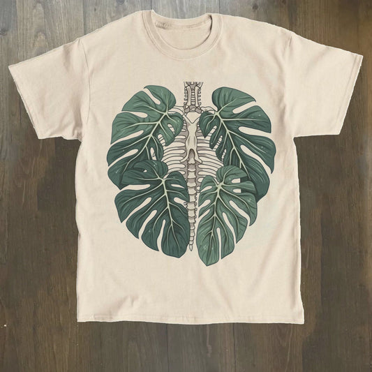 Skeleton Plant Body T-shirt